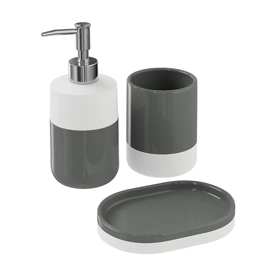 Distributeur de savon Koros blanc et anthracite GoodHome