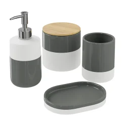 Distributeur de savon Koros blanc et anthracite GoodHome