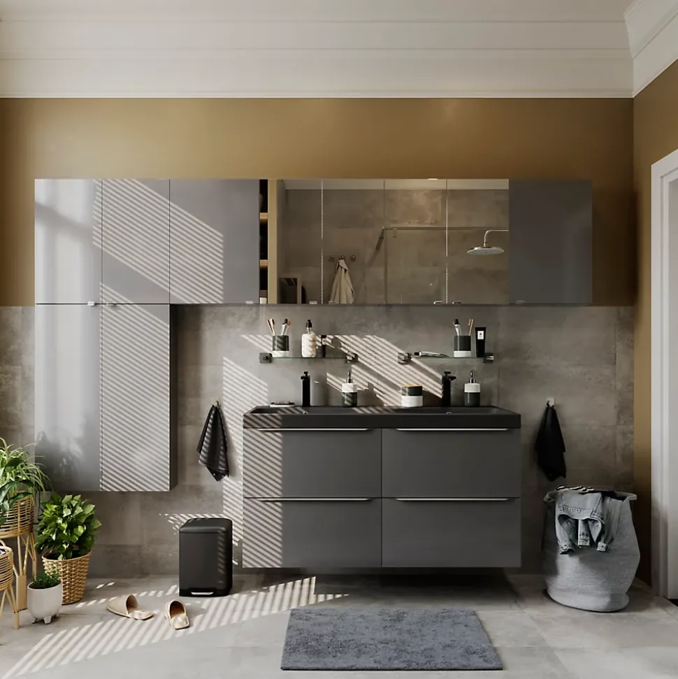 Distributeur de savon Koros blanc et anthracite GoodHome