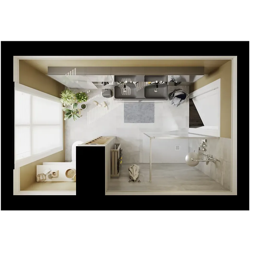 Distributeur de savon Koros blanc et anthracite GoodHome