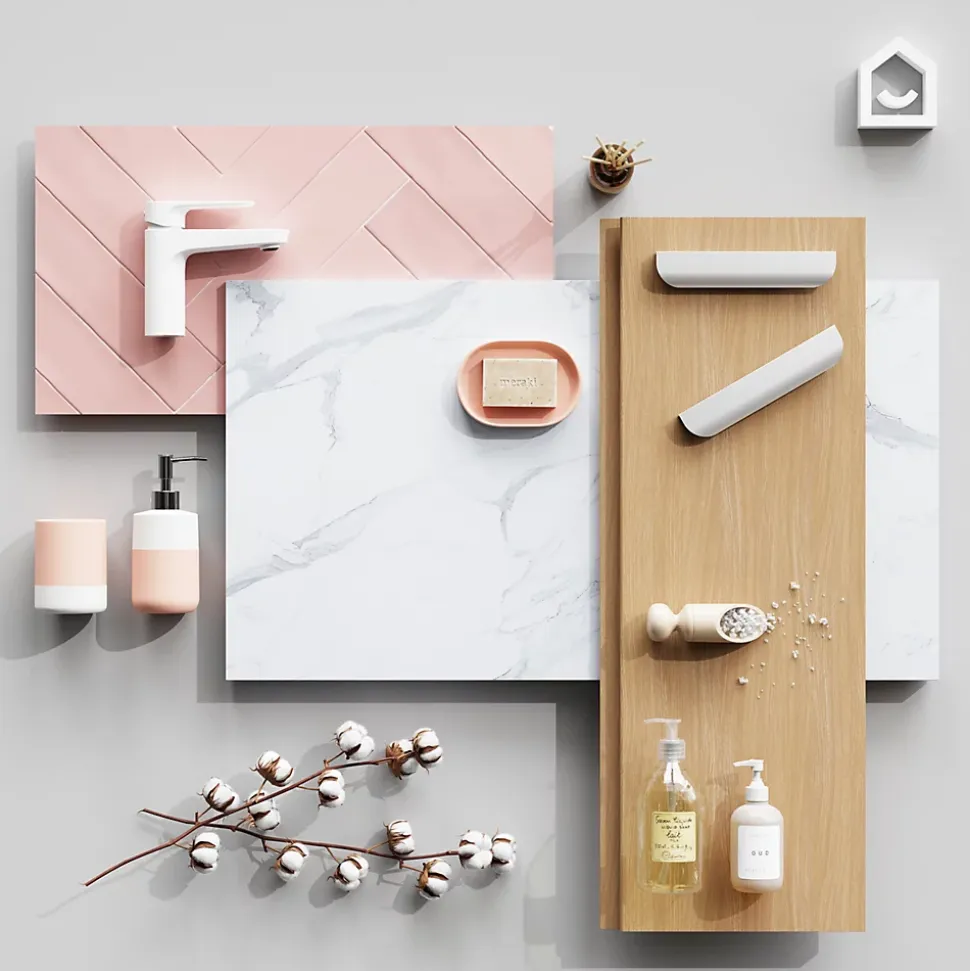 Distributeur de savon Koros blanc et nude GoodHome