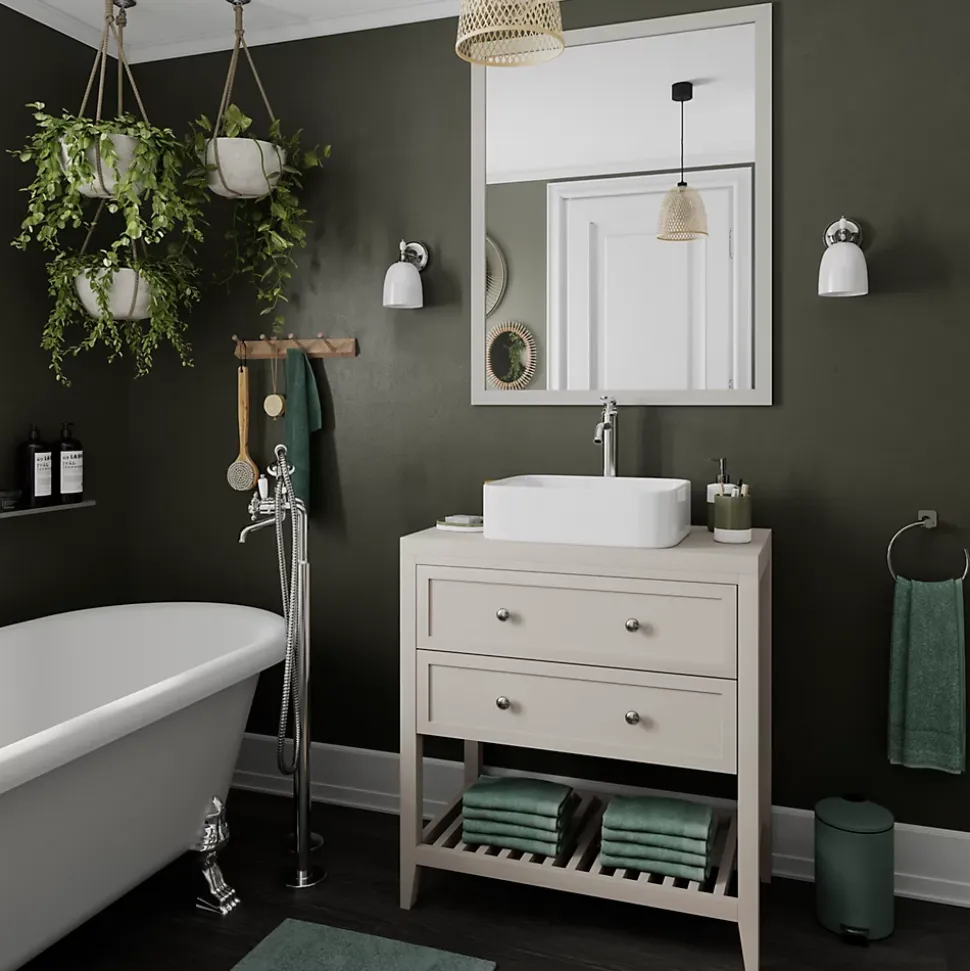 Distributeur de savon Koros blanc et vert gris GoodHome