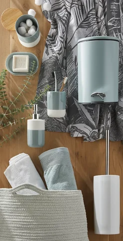 Distributeur de savon Koros blanc et vert gris GoodHome