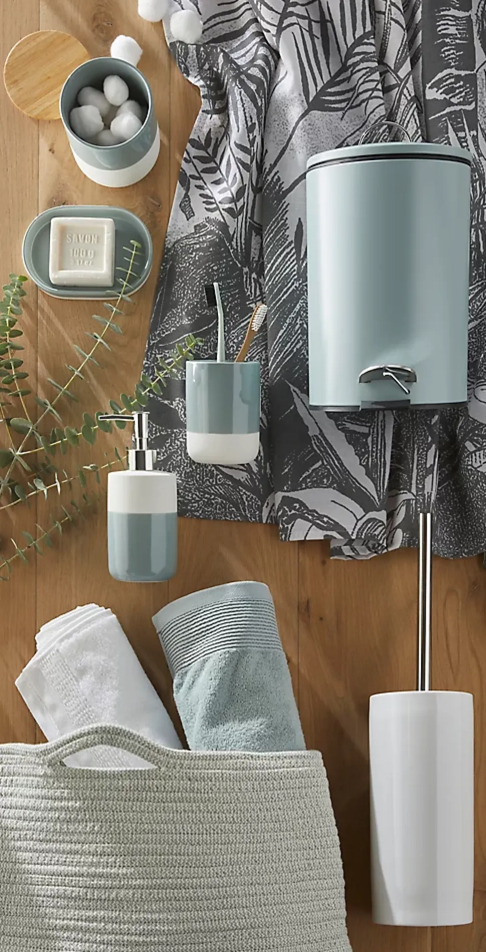 Distributeur de savon Koros blanc et vert gris GoodHome