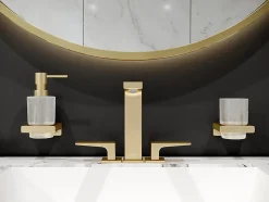 Distributeur de savon liquide aspect doré poli Addstoris Hansgrohe