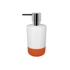 Distributeur de savon MOJI Orange et Blanc Spirella