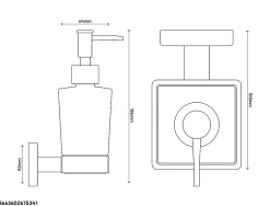 Distributeur de savon mural en verre et chromé Alessano GoodHome