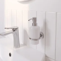 Distributeur de savon mural acier inoxydable chromé Endell GoodHome