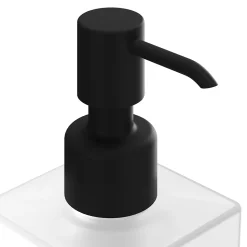 Distributeur de savon mural acier inoxydable noir Teesta GoodHome