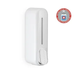 Distributeur De Savon Ou De Gel Désinfectant 350Ml Blanc En Résine Montage Mural Mullet
