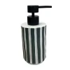 Distributeur de savon rayures vertes céramique Levasseur