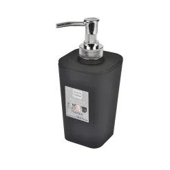 Distributeur de Savon Soft Touch "Vitamine II" 17cm Noir