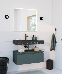 Distributeur de savon vert pinède 200 ml Ø8 x H.8 cm, GoodHome Kina