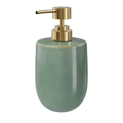 Distributeur de savon vert et doré l.9 x H.16,7 x P.9 cm, GoodHome Boann