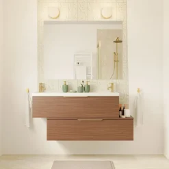 Distributeur de savon vert et doré l.9 x H.16,7 x P.9 cm, GoodHome Boann