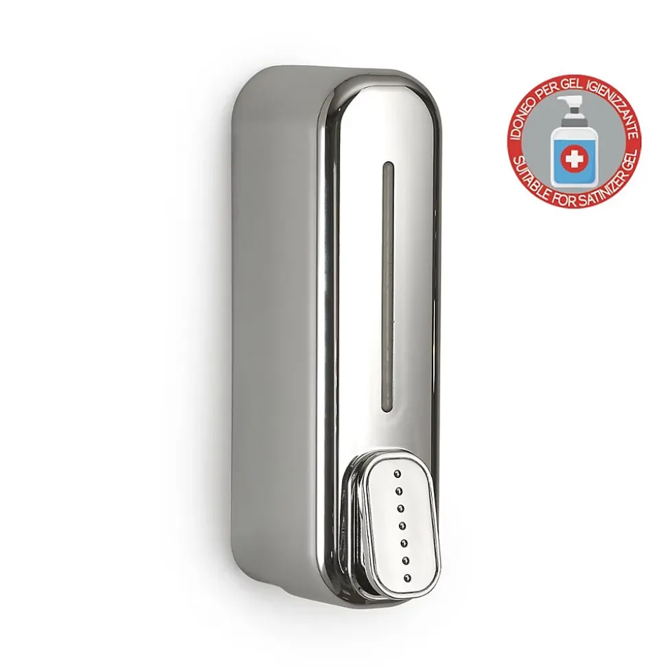 Distributeur Mural De Gel Savon 350Ml En Résine Chromée Mullet