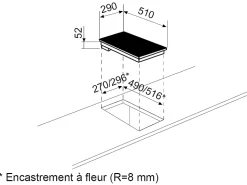 Domino induction 30cm 3000w noir Airlux ATI322BK