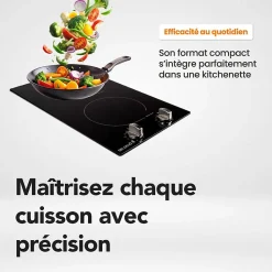 Domino Induction Manettes 2 Foyers - 3600W