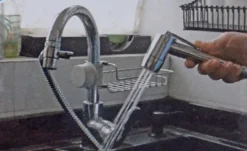 Douchette 2 jets chromée pour robinet de lavabo et évier, MTK Mouss-O Jet