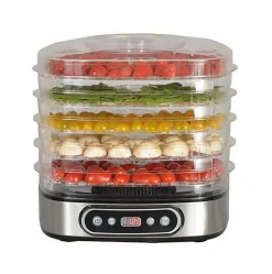 Déshydrateur fruits et légumes 5 plateaux 380w Kitchen Chef SECCO5IX