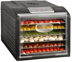 Déshydrateur fruits et légumes 6 plateaux 500w Kitchen Chef SECCO 6 BLACK