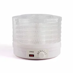 Déshydrateur livoo DOM202 - Thermostat, 5 plateaux de dessication - Diamètre 33 cm