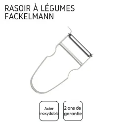 Duo Eplucheur à légumes pendule 19 cm et rasoir à légumes Castor inox 11 cm Fackelmann