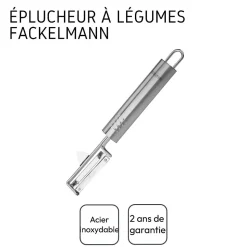 Duo Eplucheur à légumes pendule 19 cm et rasoir à légumes Castor inox 11 cm Fackelmann