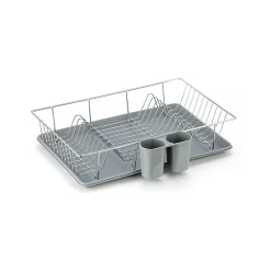 Egouttoir à vaisselle SAKURA avec plateau an Acier Chromé Gris MSV