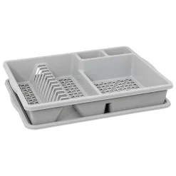 Egouttoir 1 niveau en plastique - Gris clair- 5five