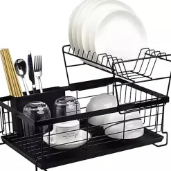 Egouttoir à vaisselle à deux niveaux 43 x 29 x 27 cm