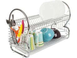 Egouttoir à vaisselle à deux niveaux 22 assiettes