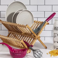 Egouttoir à vaisselle en bambou Cook