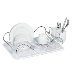 Egouttoir à vaisselle en métal chromé Clean