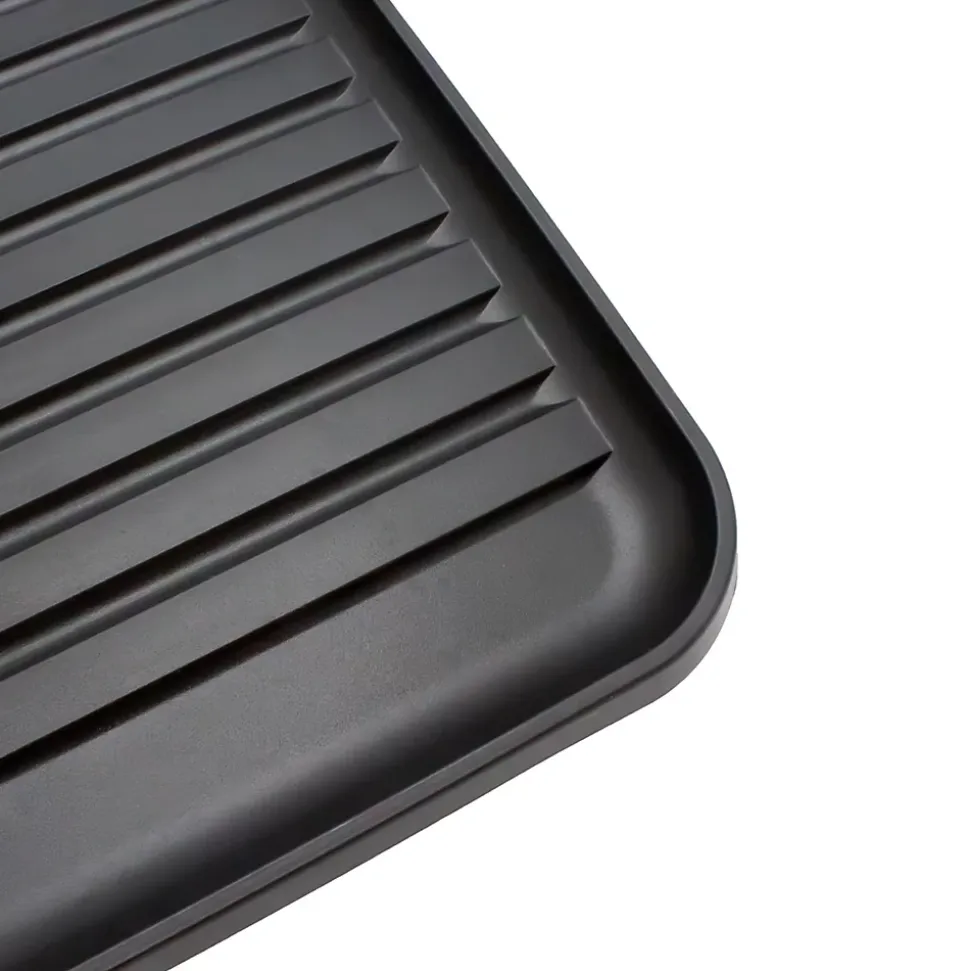 Egouttoir à vaisselle métal et plastique avec bac noir Box & Beyond