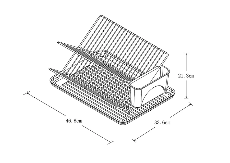 Egouttoir acier avec bac GoodHome Datil
