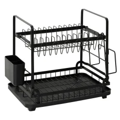 Egouttoir Black edition noir 2 niveaux - Noir- 5five