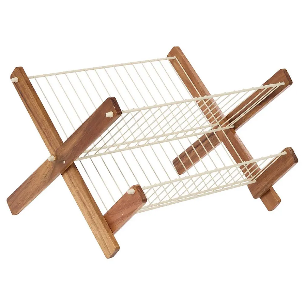 Egouttoir pliant Acacia beige - Beige- 5five