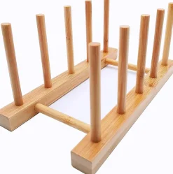 Egouttoir Vaisselle en Bois 4 rangements