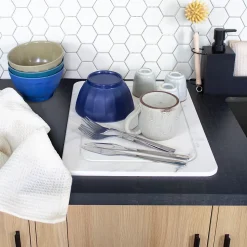 Egouttoir à vaisselle en diatomite blanc l. 40 x L. 30 x Ep. 9 mm Box & Beyond