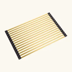 Egouttoir vaisselle rabattable inox doré Helika - dessous de plat doré