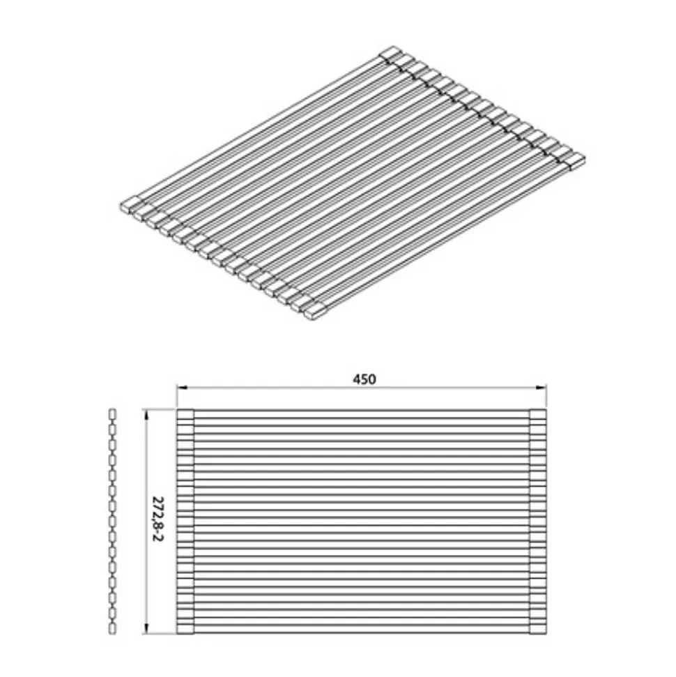 Egouttoir vaisselle rabattable inox doré Helika - dessous de plat doré