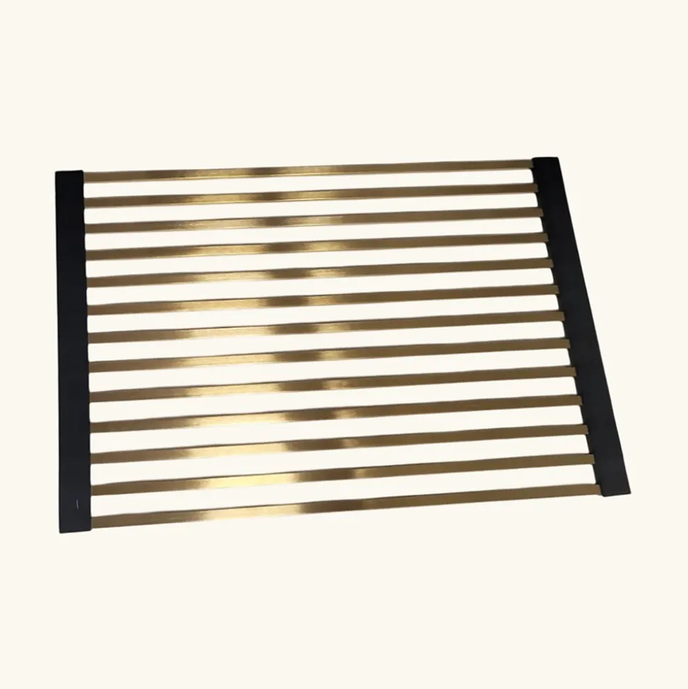 Egouttoir vaisselle rabattable inox doré Helika - dessous de plat doré