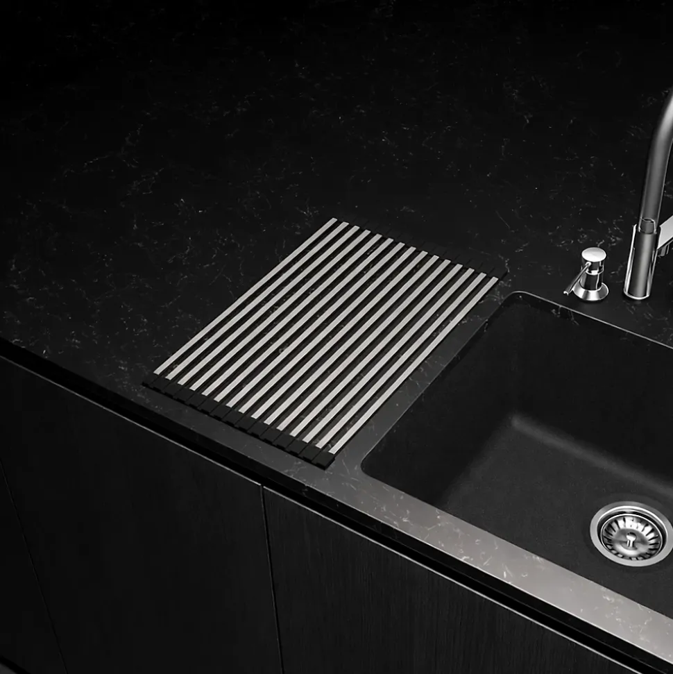 Egouttoir vaisselle rabattable inox Helika - dessous de plat inox