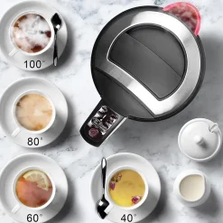 EK30 BK Bouilloire électrique 3000W Capacité 1,5L Température réglable 40 60 80 100 Arrêt automatique Maintien au chaud Duronic