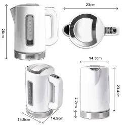 EK30 WE Bouilloire électrique 3000W Capacité 1,5L Température réglable 40 60 80 100 Arrêt automatique Maintien au chaud Duronic