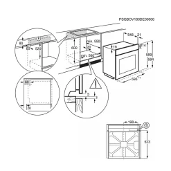 ELECTROLUX Four pyrolyse ouverture latérale charnière à doite - EOF6P46RX