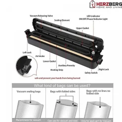 Emballeuse sous vide électrique Herzberg HG8103