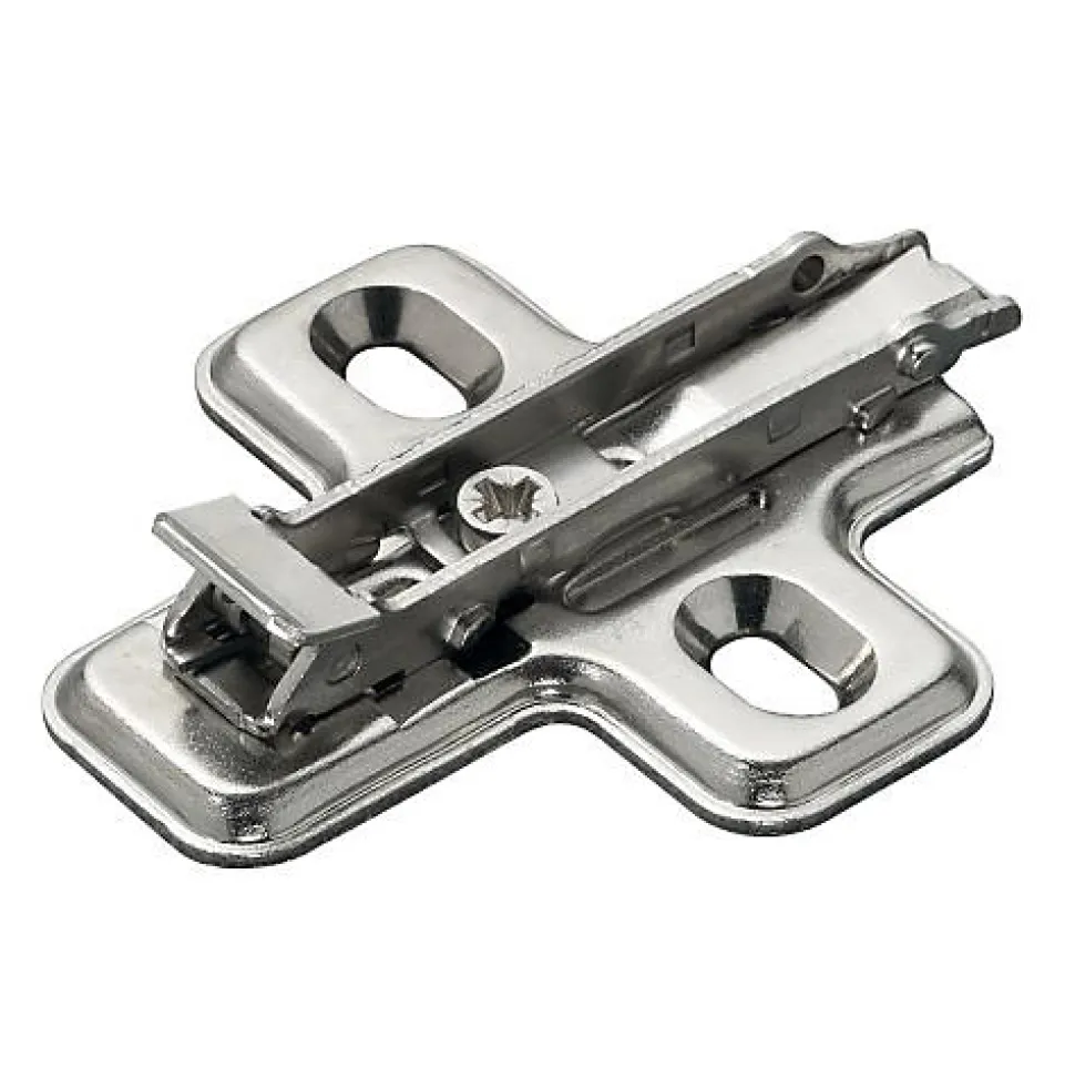 Embase cruciforme à fixation rapide perçage 37x32mm à visser 3mm acier - SALICE - BAV3M39F