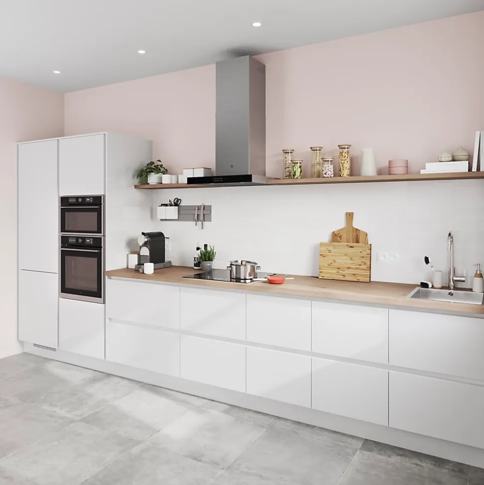 Embout de rail pour plan de travail blanc Caraway Innovo GoodHome vendu par 2